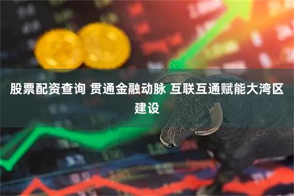 股票配资查询 贯通金融动脉 互联互通赋能大湾区建设